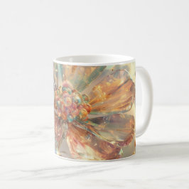 Soft Pink Crystal Blume Digitale Kunst Kaffeetasse
