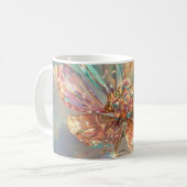 Soft Pink Crystal Blume Digitale Kunst Kaffeetasse (Vorderseite Links)