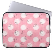 Soft Pink Cute Pattern – Minimal Aesthetic Polka Laptopschutzhülle (Vorderseite)