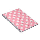 Soft Pink Cute Pattern – Minimal Aesthetic Polka Notizblock (Rechte Seite)