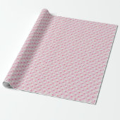Soft Pink Daisy Checkerboard Floral Pattern Geschenkpapier (Ungerollt)