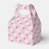 Soft Pink Daisy Checkerboard Floral Pattern Geschenkschachtel (Vorderseite)