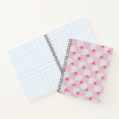Soft Pink Daisy Checkerboard Floral Pattern Notizblock (Innenseite)