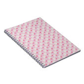 Soft Pink Daisy Checkerboard Floral Pattern Notizblock (Rechte Seite)