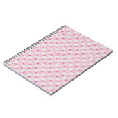 Soft Pink Daisy Checkerboard Floral Pattern Notizblock (Linke Seite)