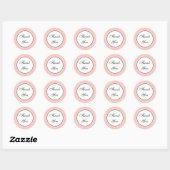 Soft Pink Danke Stickers (Blatt)