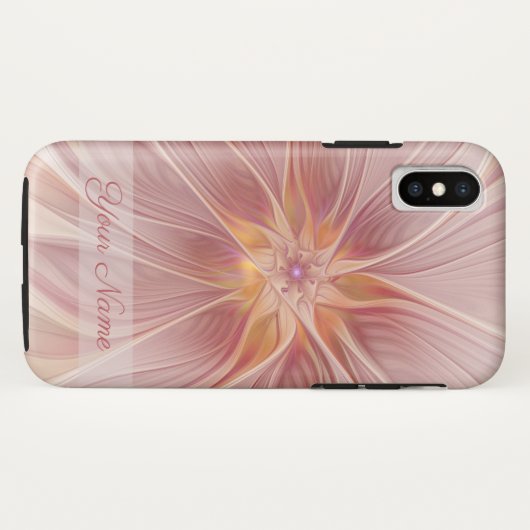 Soft Pink Dream Abstrakt Fraktal Blume Case-Mate iPhone Hülle (Rückseite (Horizontal))