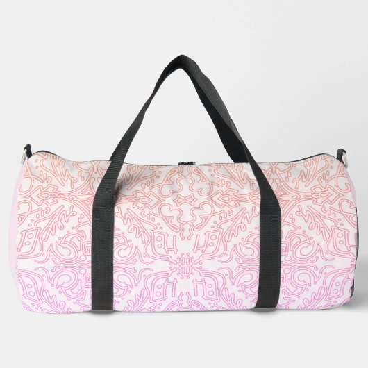Soft Pink Dream Mandala-Musterreihe Duffle Bag (Vorderseite)