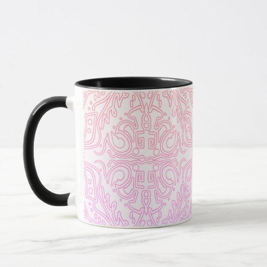 Soft Pink Dream Mandala-Musterreihe Tasse (Links)