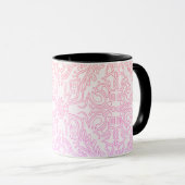 Soft Pink Dream Mandala-Musterreihe Tasse (VorderseiteRechts)