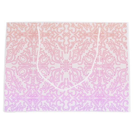 Soft Pink Dream Mandala pattern series Große Geschenktüte (Vorderseite)