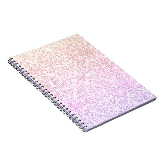 Soft Pink Dream Mandala pattern series Notizblock (Rechte Seite)