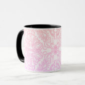Soft Pink Dream Mandala pattern series Tasse (Vorderseite Links)