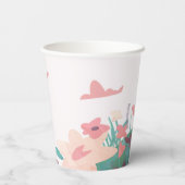 Soft Pink Dreamy Princess Burg Papiertasse Pappbecher (Rückseite)