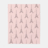 Soft Pink Eiffel Tower Blanket Geschenk Fleecedecke (Vorderseite)