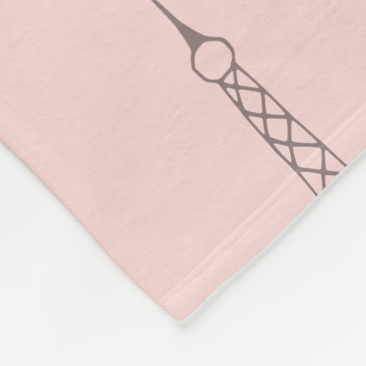 Soft Pink Eiffel Tower Blanket Geschenk Fleecedecke (Ecke)