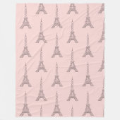 Soft Pink Eiffel Tower Blanket Geschenk Fleecedecke (Vorderseite)