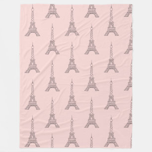 Soft Pink Eiffel Tower Blanket Geschenk Fleecedecke