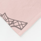 Soft Pink Eiffel Tower Blanket Geschenk Fleecedecke (Ecke)