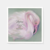 Soft Pink Flamingo Pastel Custom Party Serviette (Vorderseite)