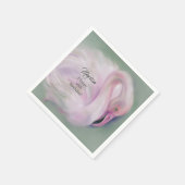 Soft Pink Flamingo Pastel Custom Party Serviette (Ecke)