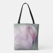 Soft Pink Flamingo Pastel Personalisiert Tasche (Rückseite)