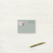 Soft Pink Flamingo Personalisiert Post-it Klebezettel (Auf Schreibtisch)