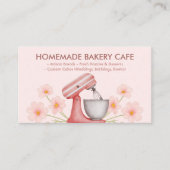 Soft Pink Floral Cake Bäckerei Visitenkarte (Vorderseite)