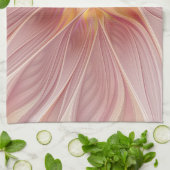 Soft Pink Floral Dream Abstraktes Fraktal Kunst Bl Geschirrtuch (Gefaltet)