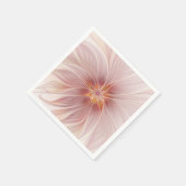 Soft Pink Floral Dream Abstraktes Fraktal Kunst Bl Serviette (Ecke)