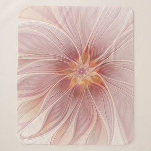 Soft Pink Floral Dream Abstraktes Fraktal Kunst Bl Sherpadecke