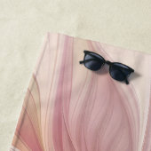 Soft Pink Floral Dream Abstraktes Fraktal Kunst Bl Strandtuch (Beispiel)