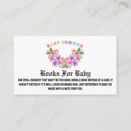 Soft Pink Floral Girl Babydusche Begleitkarte