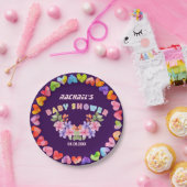 Soft Pink Floral Girl Babydusche Pappteller (Party)