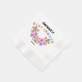 Soft Pink Floral Girl Babydusche Serviette (Ecke)