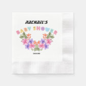 Soft Pink Floral Girl Babydusche Serviette (Vorderseite)