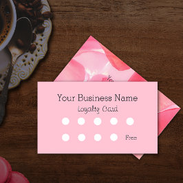 Soft Pink Floral Loyalty Card Treuekarte