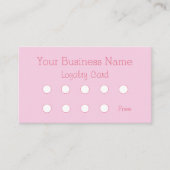 Soft Pink Floral Loyalty Card Treuekarte (Vorderseite)