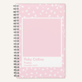 Soft Pink Floral Minimal Ditsy Notizblock