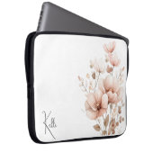 Soft Pink floral Neopren Laptop-Sieb Laptopschutzhülle (Vorne Rechts)