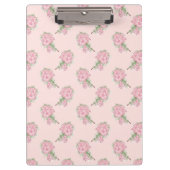Soft Pink Floral Pattern | Romantic Flower Klemmbrett (Vorderseite)