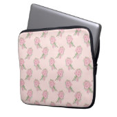Soft Pink Floral Pattern | Romantic Flower Laptopschutzhülle (Vorderseite Links)