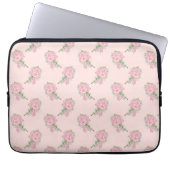 Soft Pink Floral Pattern | Romantic Flower Laptopschutzhülle (Vorderseite)