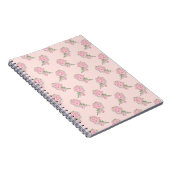 Soft Pink Floral Pattern | Romantic Flower Notizblock (Rechte Seite)