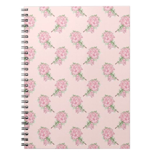 Soft Pink Floral Pattern | Romantic Flower Notizblock (Vorderseite)
