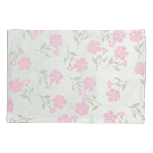 Soft Pink Floral Pillowcase