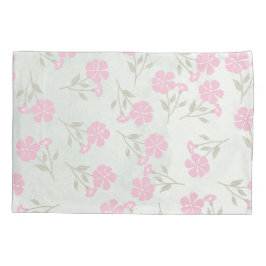 Soft Pink Floral Pillowcase Kissenbezug