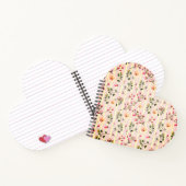 Soft Pink Floral Stripe Pattern Notizblock (Innenseite)