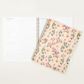 Soft Pink Floral Stripe Pattern Planer (Anzeige)