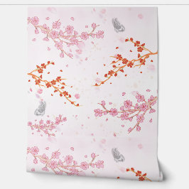 Soft Pink Floral Wall Covering | Wallpaper Tapete